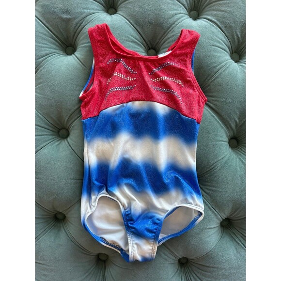 Gymboree Girls Shirt and Leotard Bundle Red White and Blue - Picture 6 of 9